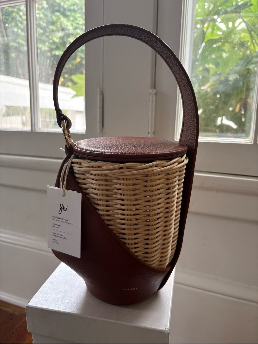 Polène Yké Basket Bag - Dark Brown / Tan - NWT ✨ - Picture 2 of 9